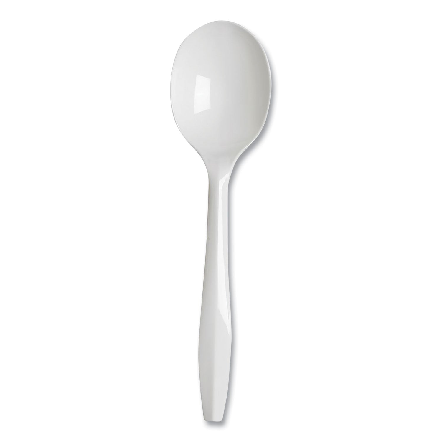 Plastic Cutlery, Mediumweight Soup Spoons, White, 1,000/Carton - 