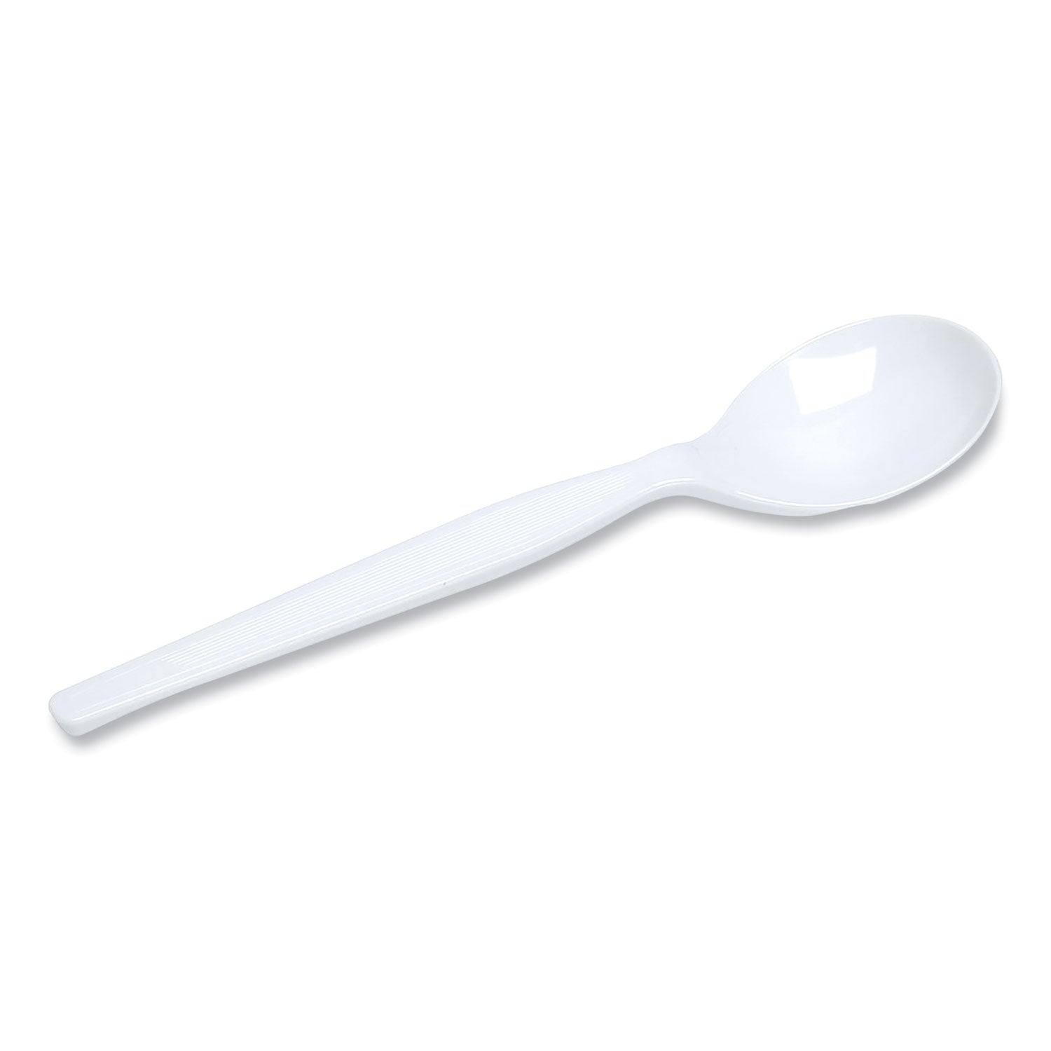 Plastic Cutlery, Heavyweight Soup Spoons, White, 1,000/Carton