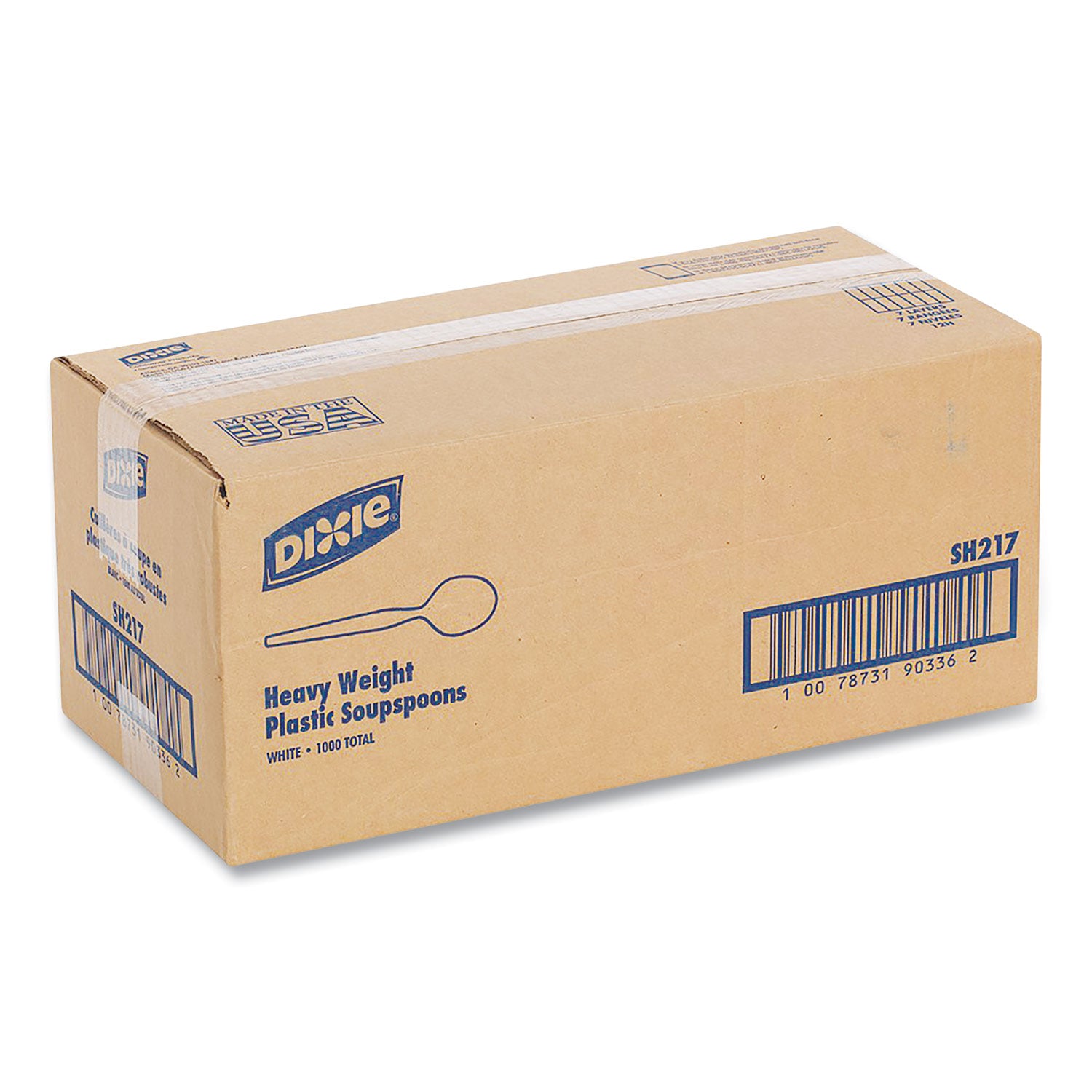 Plastic Cutlery, Heavyweight Soup Spoons, White, 1,000/Carton