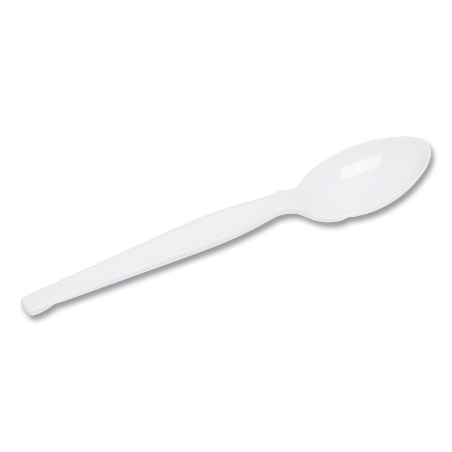 Plastic Cutlery, Heavyweight Teaspoons, White, 1,000/Carton