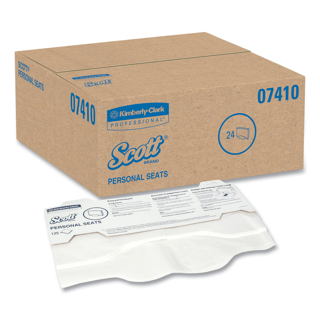 Personal Seats Sanitary Toilet Seat Covers, 15 x 18, White, 125/Pack