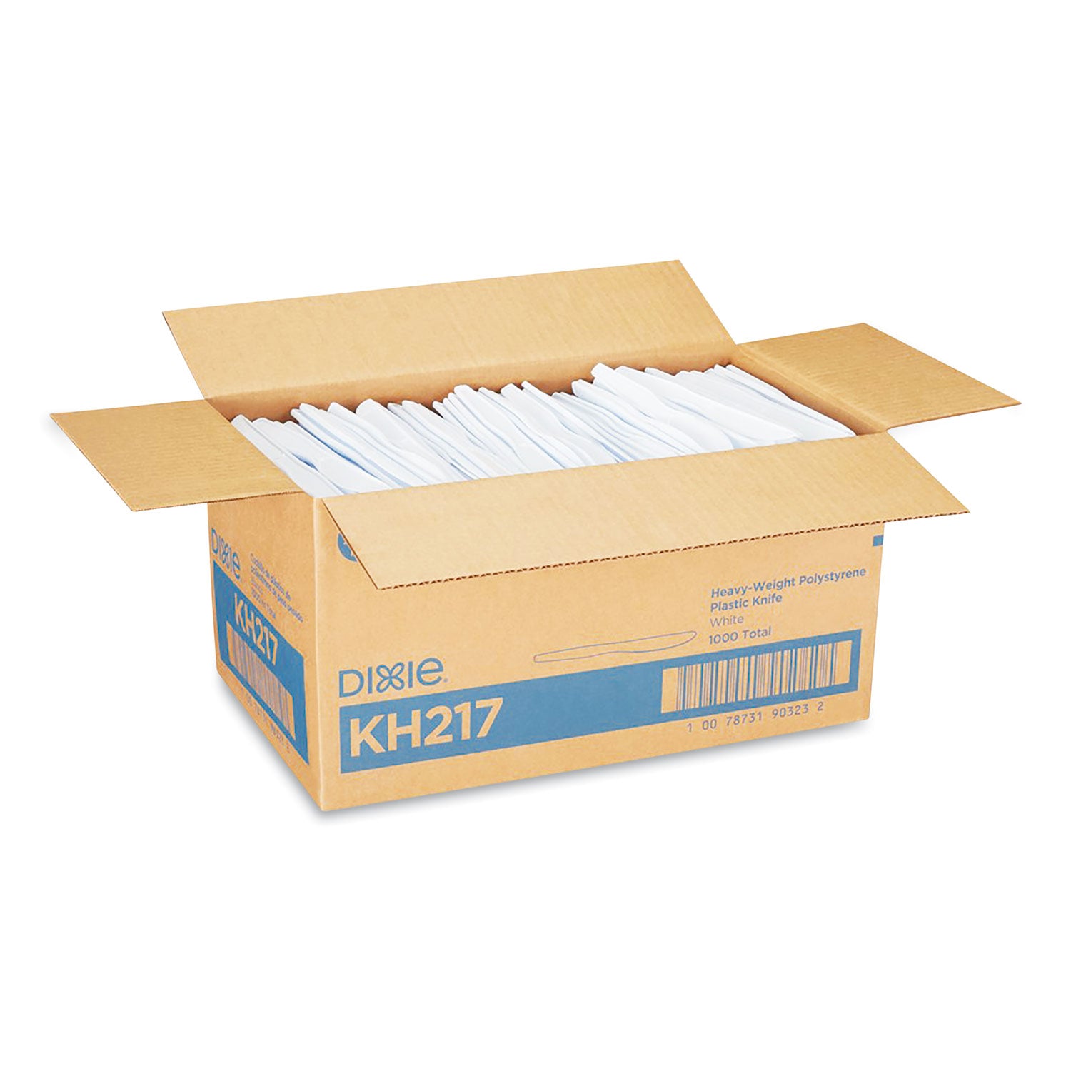 Plastic Cutlery, Heavyweight Knives, White, 1,000/Carton