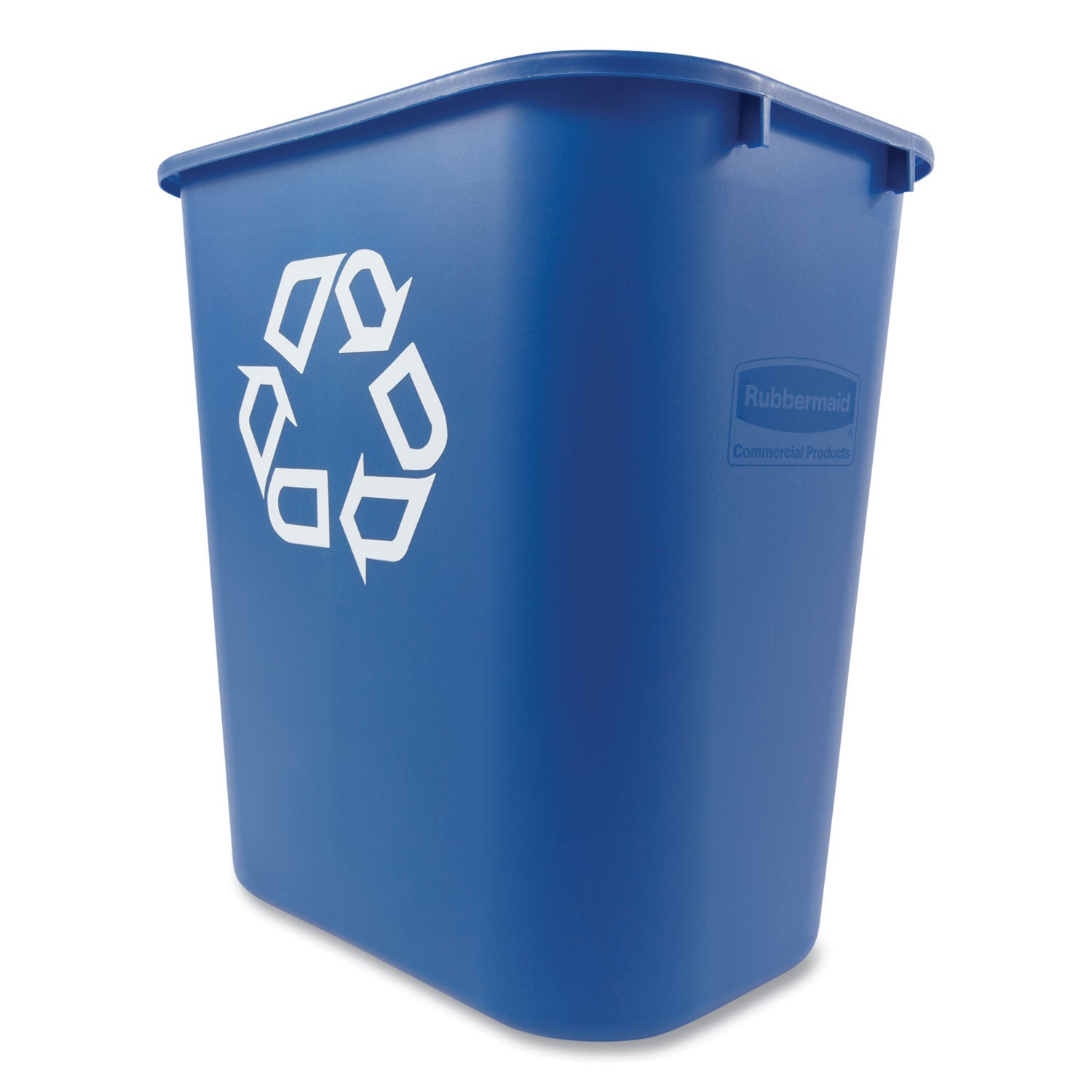Deskside Recycling Container, Medium, 28.13 qt, Plastic, Blue - 