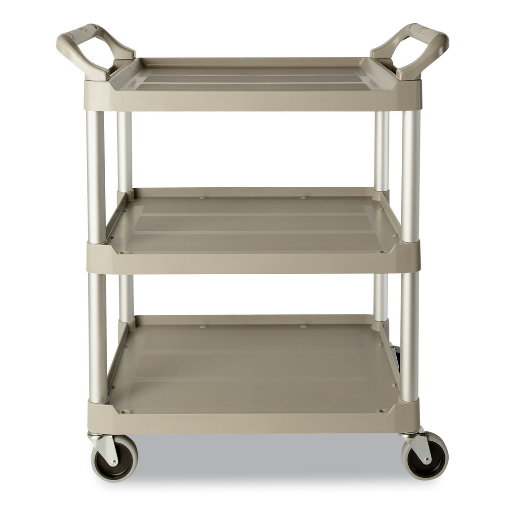 Service Cart, 200-lb Cap, Three-Shelf, 18-5/8w x 33-5/8d x 37-3/4h, Off-White