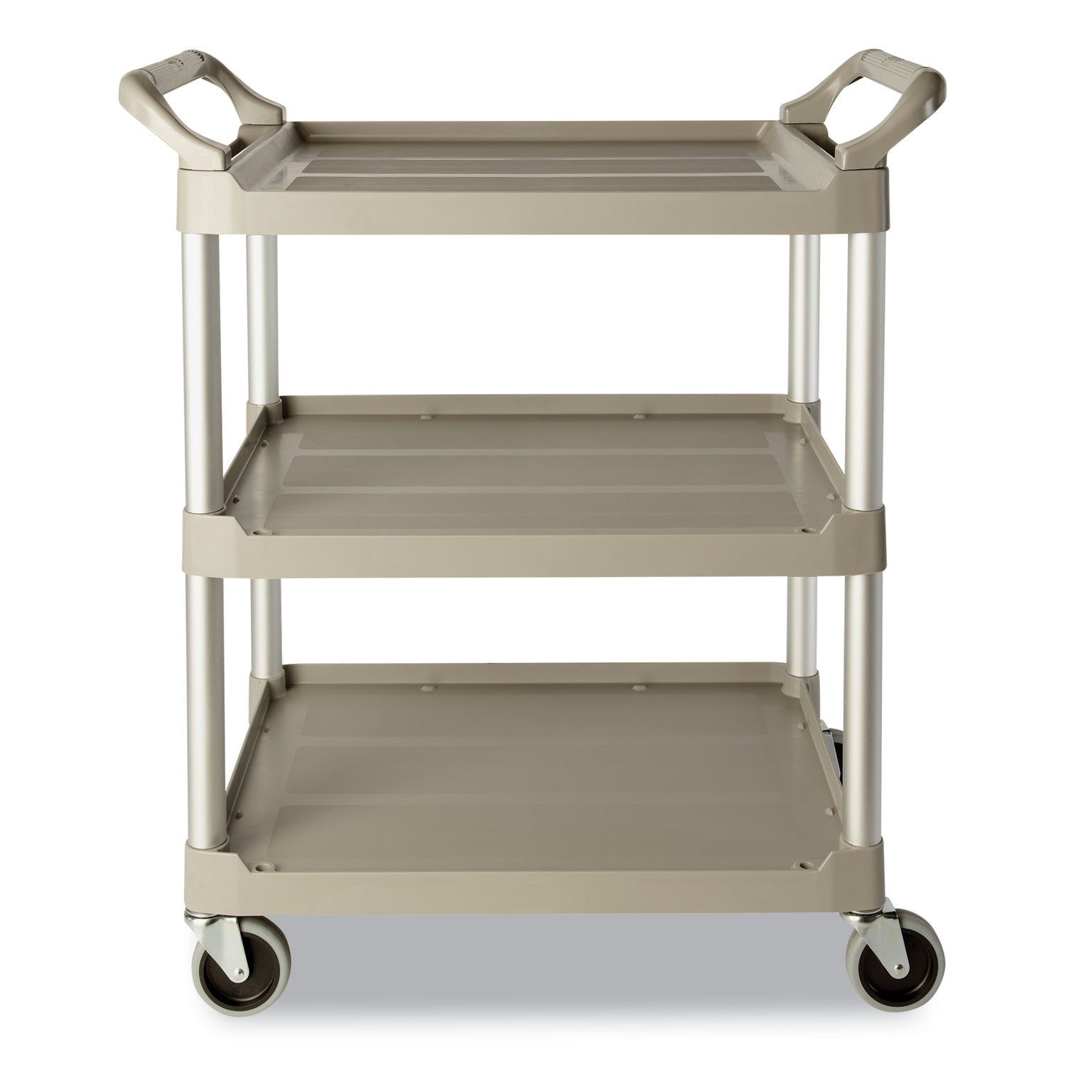 Service Cart, 200-lb Cap, Three-Shelf, 18-5/8w x 33-5/8d x 37-3/4h, Off-White
