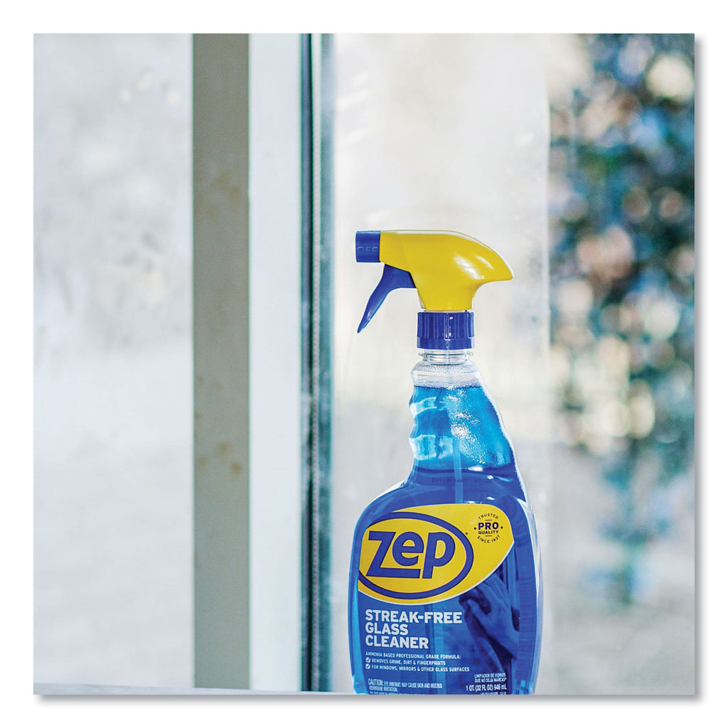 Streak-Free Glass Cleaner, Pleasant Scent, 32 oz Spray Bottle, 12/Carton