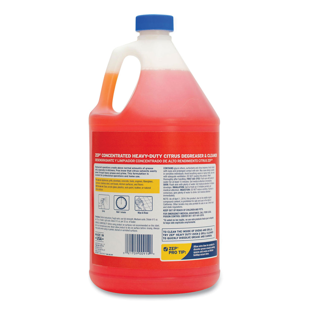 Cleaner and Degreaser, Citrus Scent, 1 gal Bottle