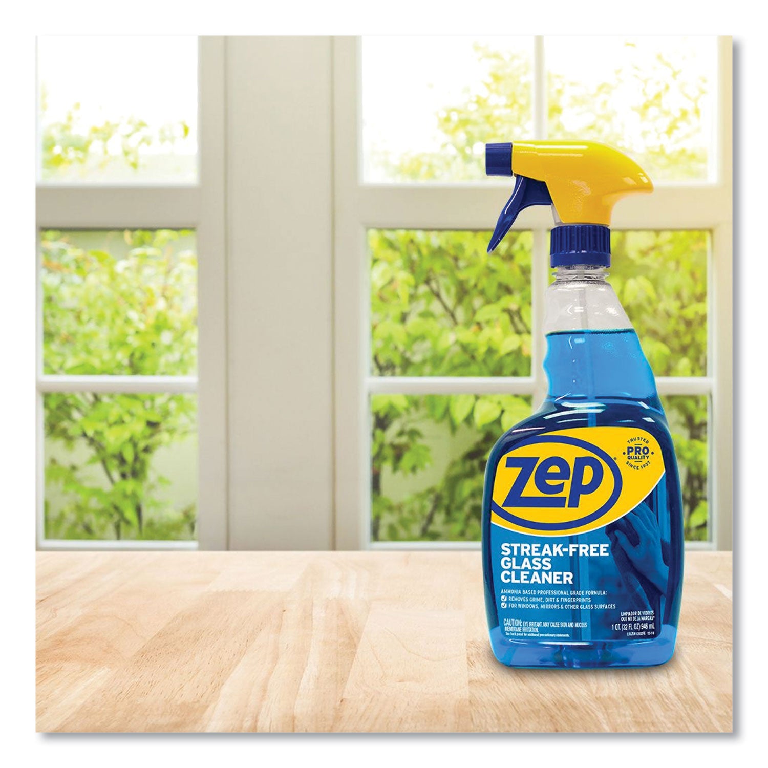 Streak-Free Glass Cleaner, Pleasant Scent, 32 oz Spray Bottle, Sold as 1 Each