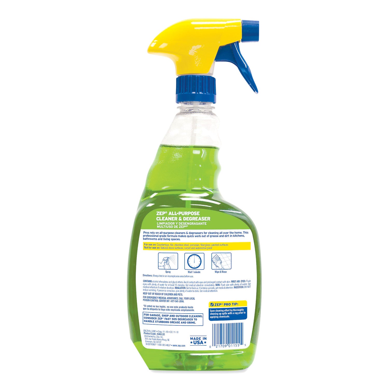 All-Purpose Cleaner and Degreaser, Fresh Scent, 32 oz Spray Bottle, 12/Carton