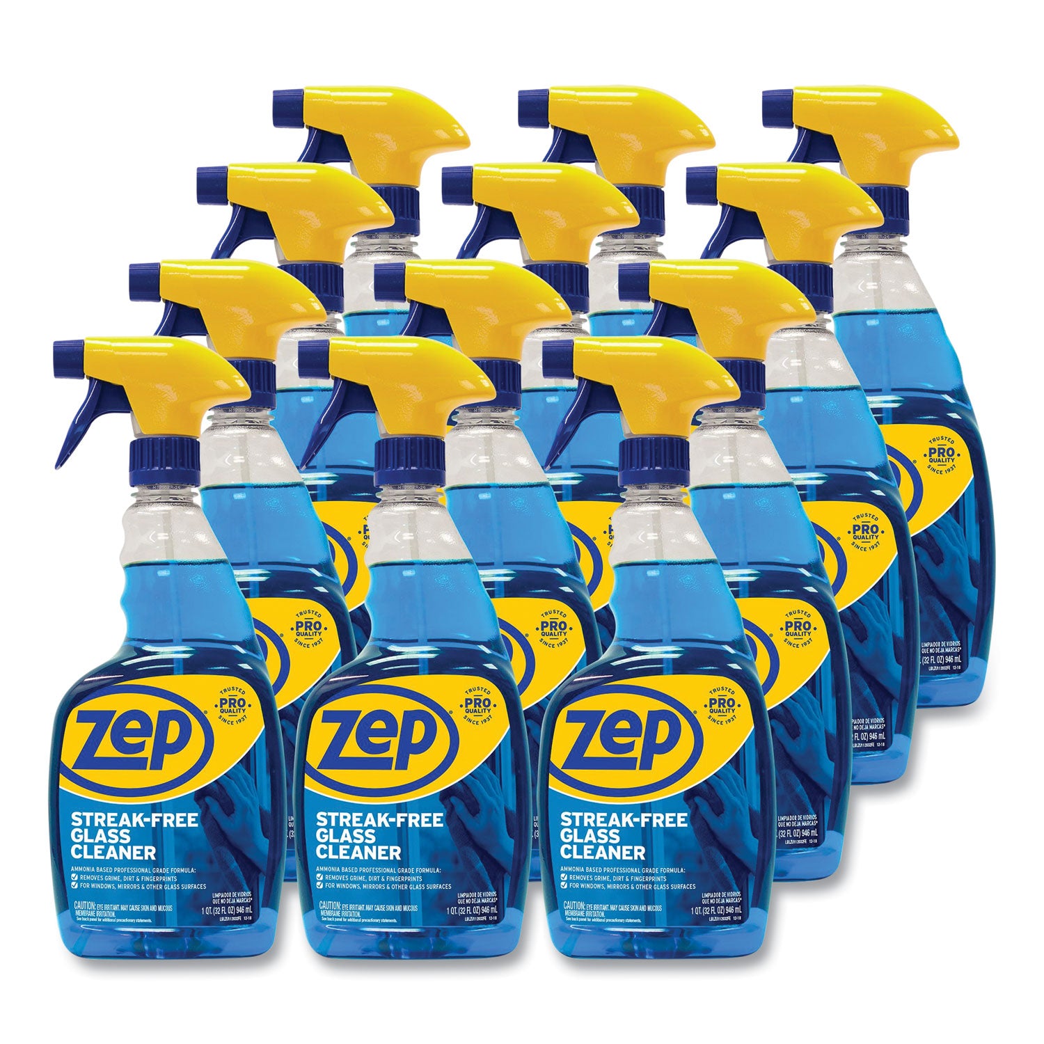 Streak-Free Glass Cleaner, Pleasant Scent, 32 oz Spray Bottle, Sold as 1 Each