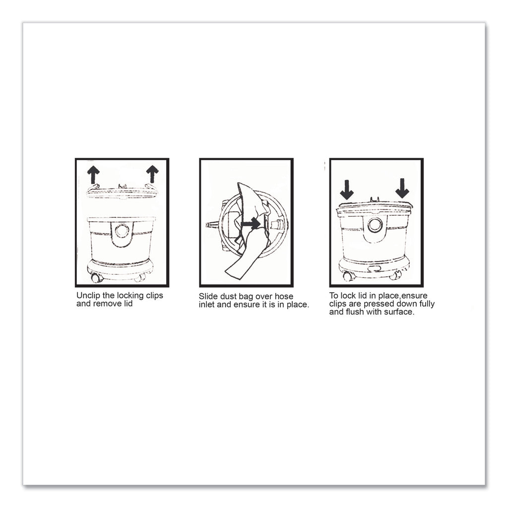 Disposable Vacuum Bags, HEPA CC1, 10/Pack
