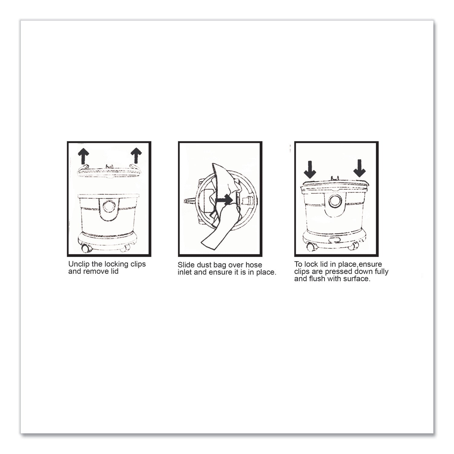 Disposable Vacuum Bags, HEPA CC1, 10/Pack