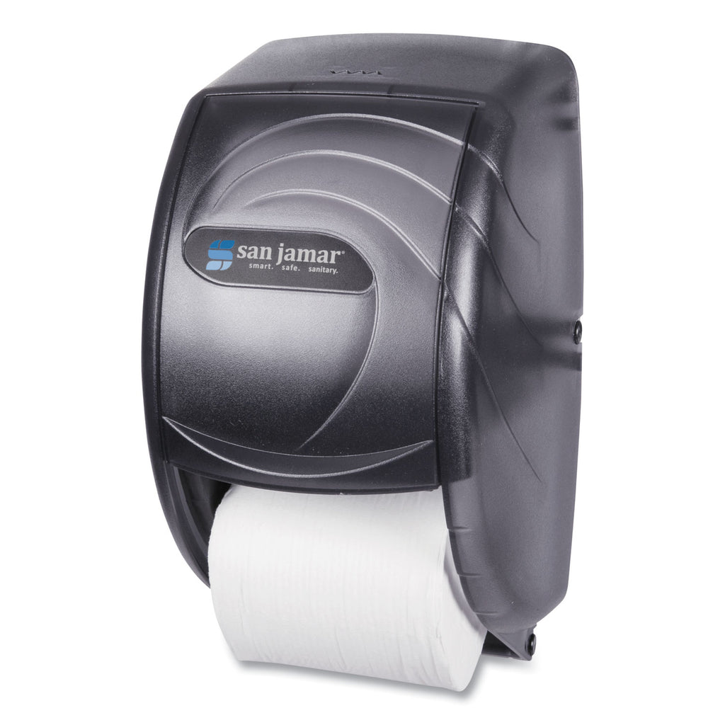 Duett Standard Bath Tissue Dispenser, Oceans, 7.5 x 7 x 12.75, Transparent Black Pearl