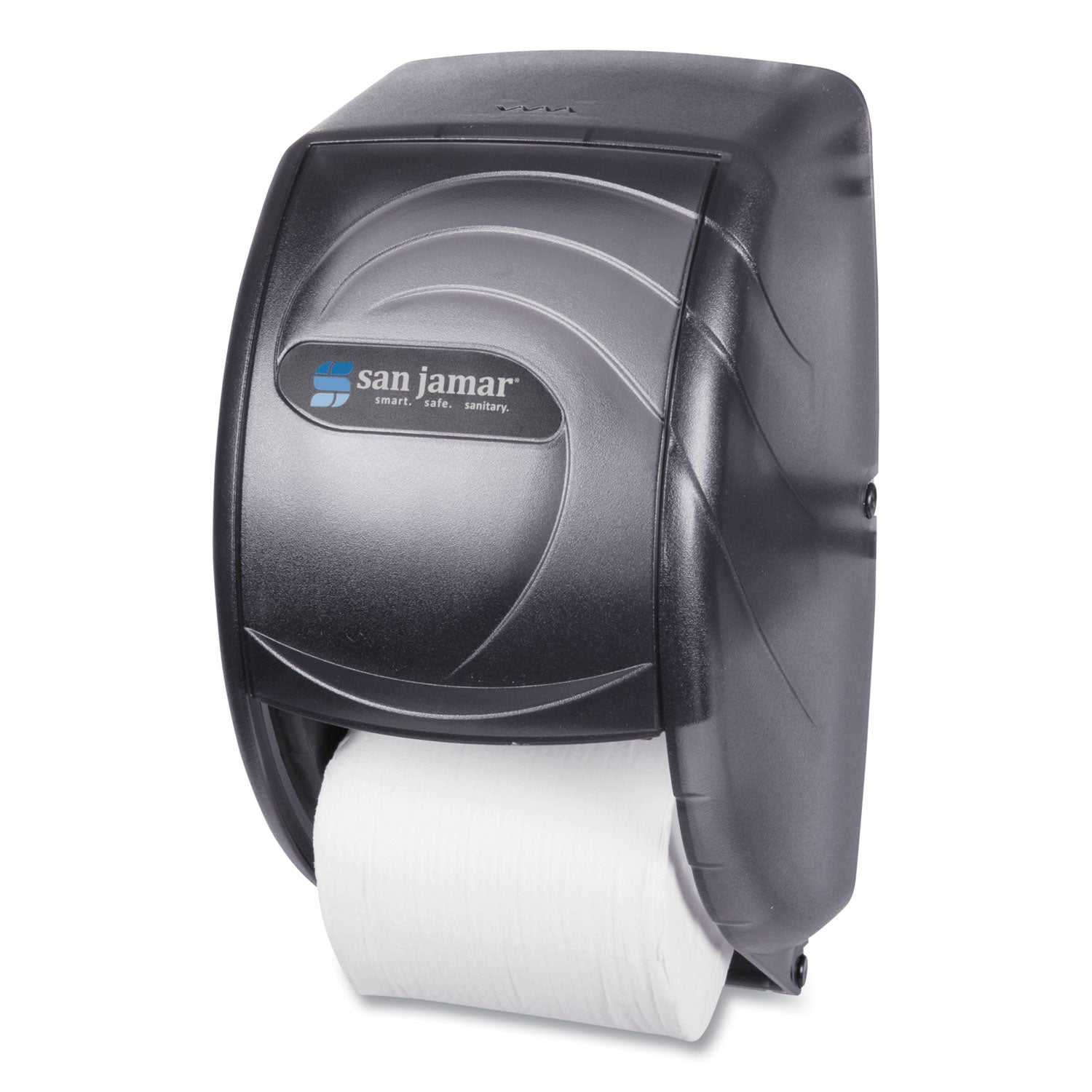 Duett Standard Bath Tissue Dispenser, Oceans, 7.5 x 7 x 12.75, Transparent Black Pearl