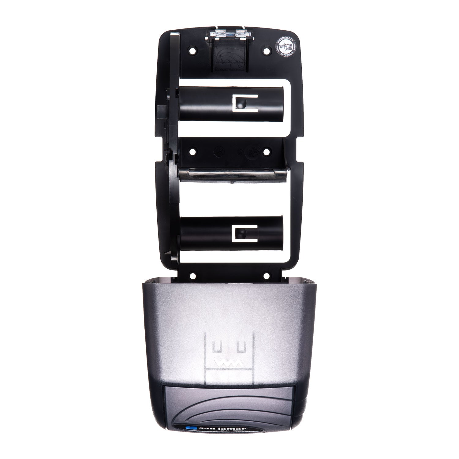 Duett Standard Bath Tissue Dispenser, Oceans, 7.5 x 7 x 12.75, Transparent Black Pearl