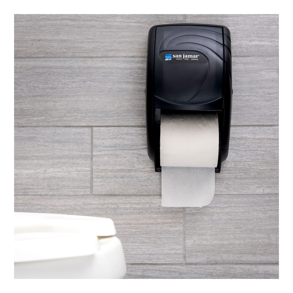 Duett Standard Bath Tissue Dispenser, Oceans, 7.5 x 7 x 12.75, Transparent Black Pearl