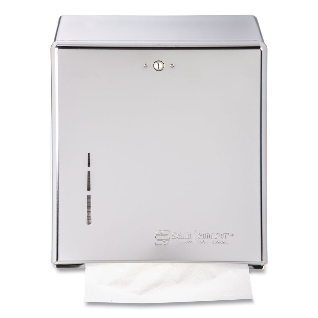 C-Fold/Multifold Towel Dispenser, 11.38 x 4 x 14.75, Chrome - 