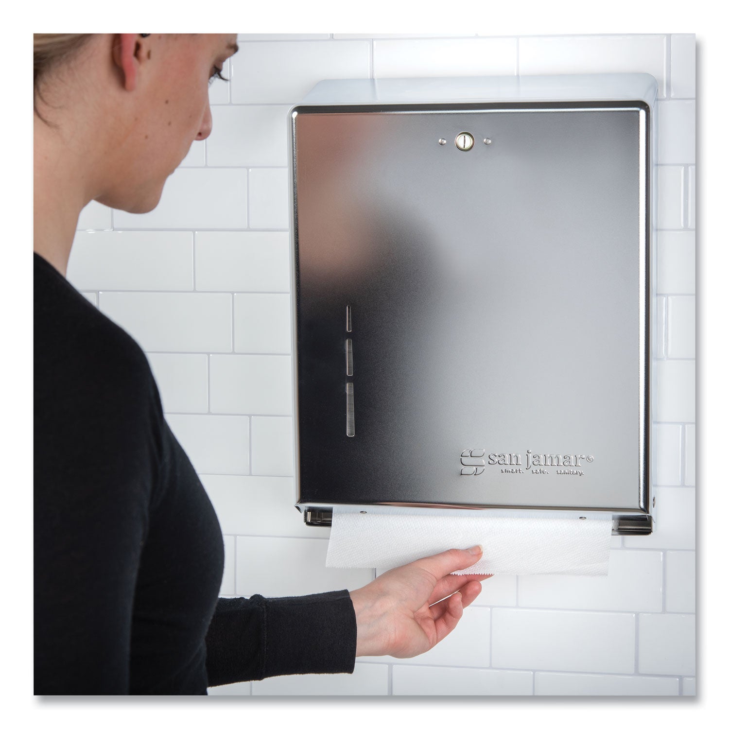 C-Fold/Multifold Towel Dispenser, 11.38 x 4 x 14.75, Chrome - 