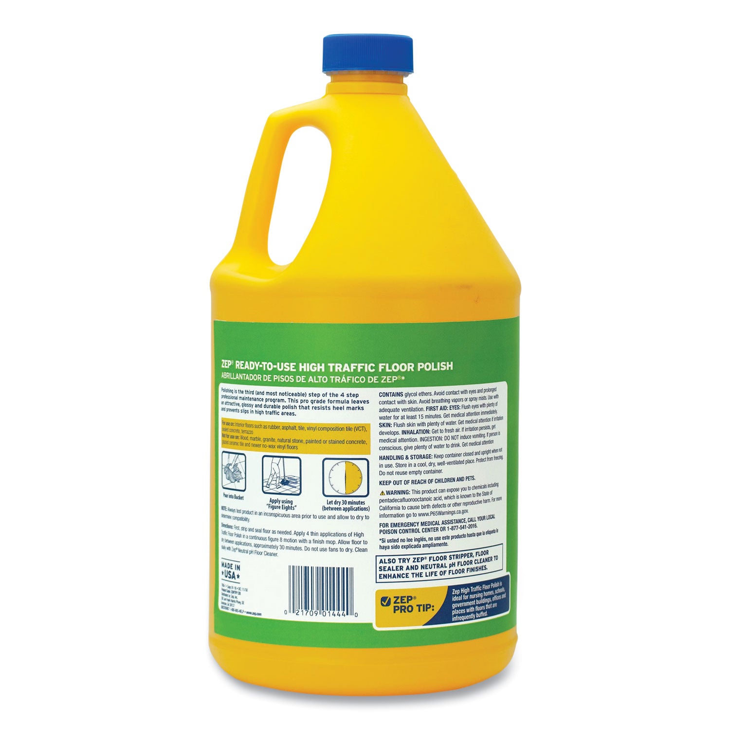 High Traffic Floor Polish, 1 gal, 4/Carton