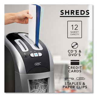EX12-05 Super Cross-Cut Shredder, 12 Manual Sheet Capacity - 
