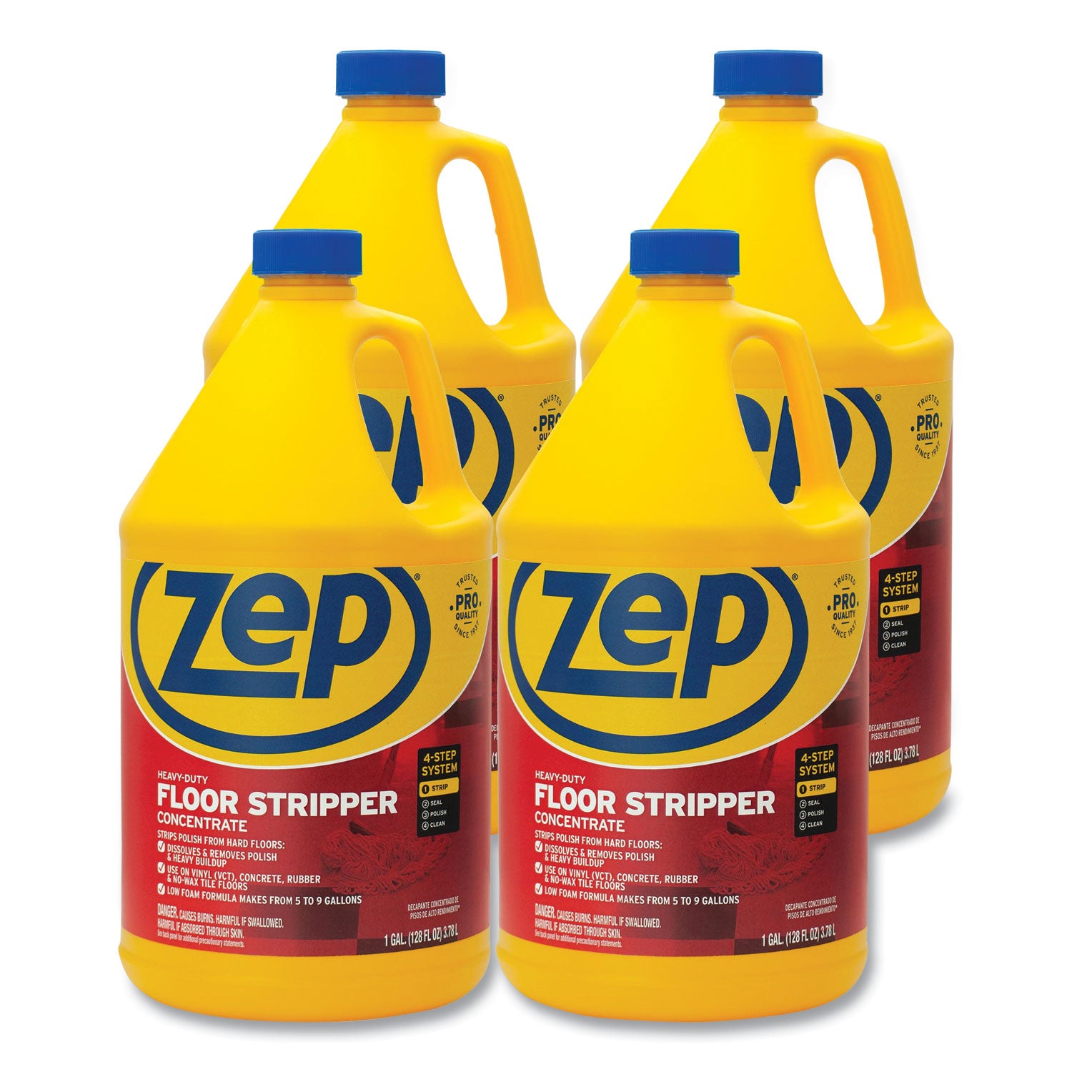 Floor Stripper, Unscented, 1 gal, 4/Carton - 1