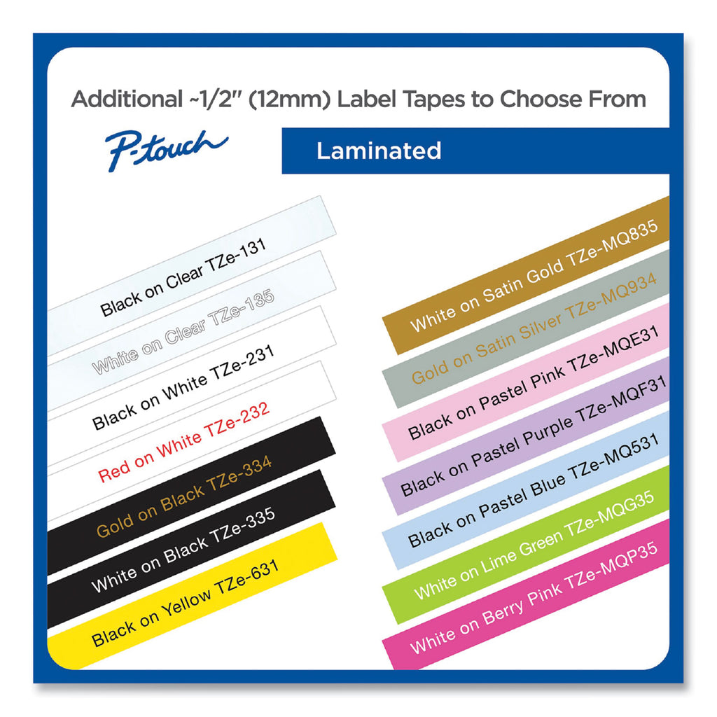 tze-standard-adhesive-laminated-labeling-tape-047-x-262-ft-black-on-yellow-2-pack_brttze6312pk - 3
