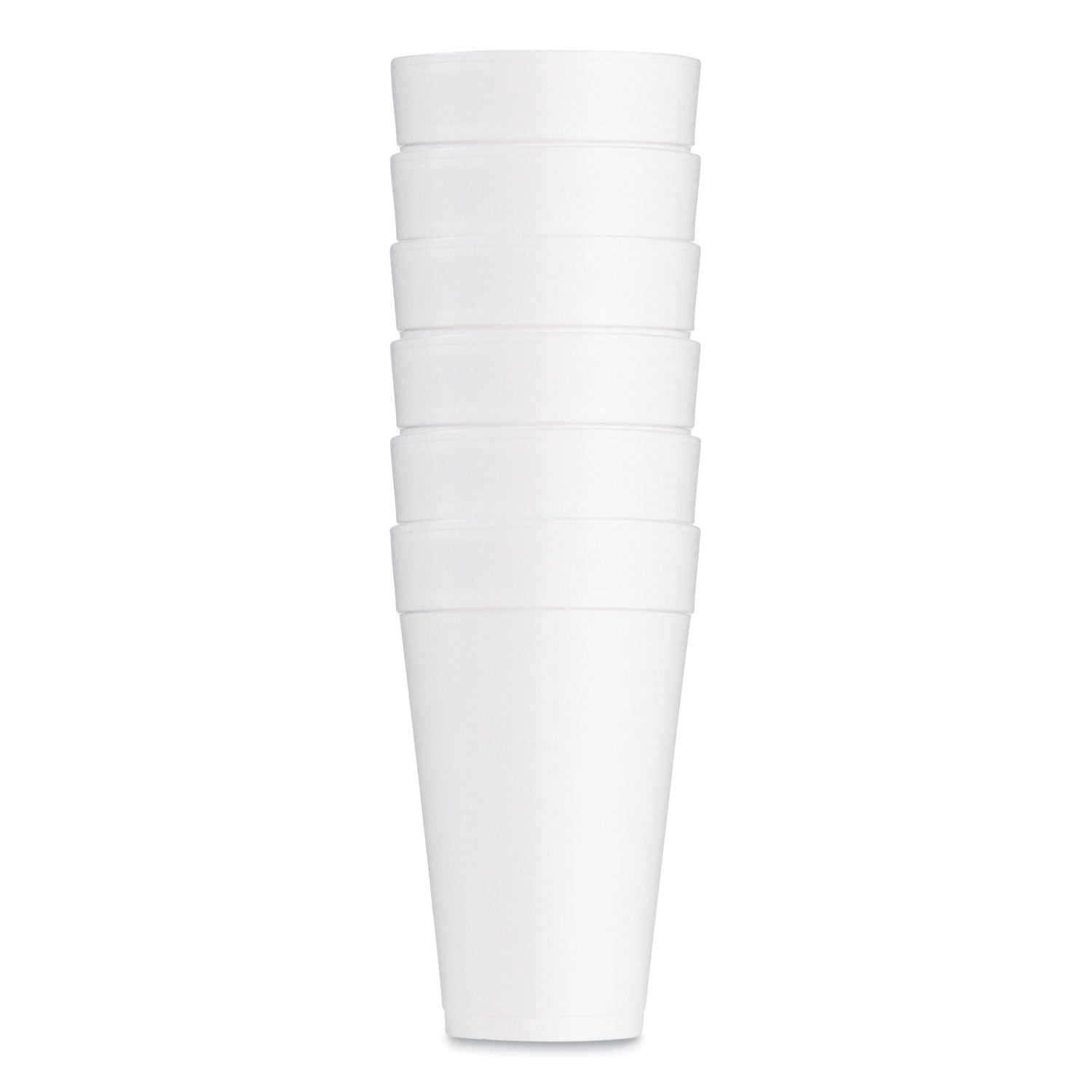 Foam Drink Cups, 32 oz, White, 25/Bag, 20 Bags/Carton - 