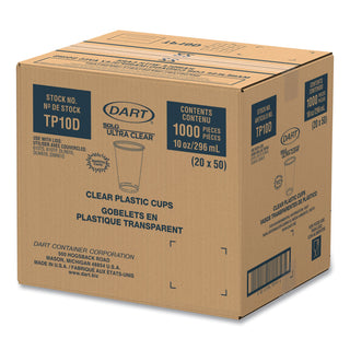 Ultra Clear PET Cups, 10 oz, Tall, 50/Bag, 20 Bags/Carton