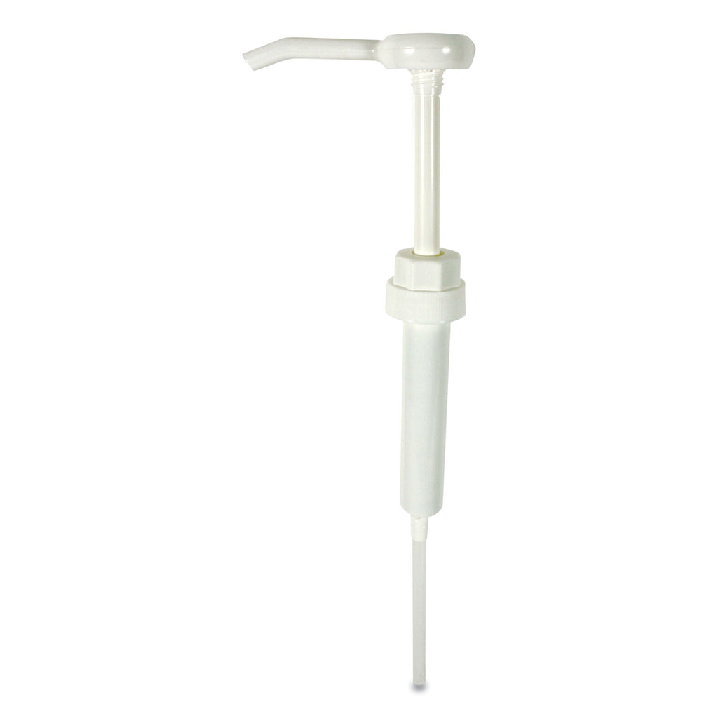 ECONOMY PLASTIC DISPENSING PUMP, 38 MM CAP FITS 1 GAL BOTTLES, WHITE