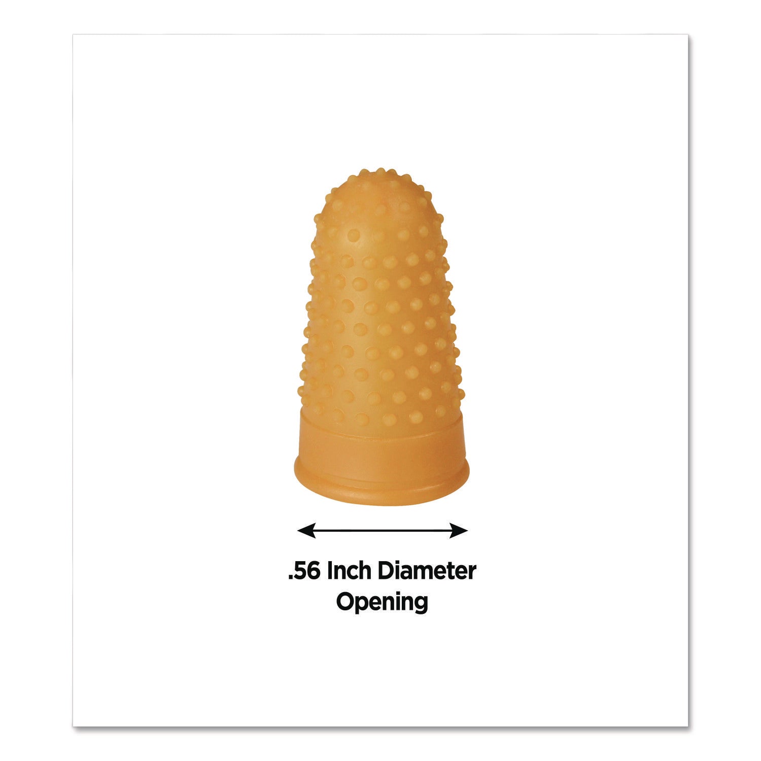 Fingertip Pads, Size 11, Small, Amber, 12/Pack