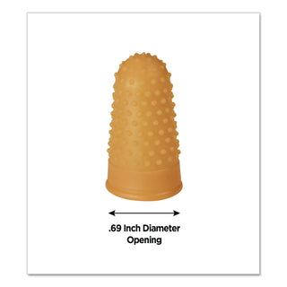 Fingertip Pads, Size 12, Large, Amber, 12/Pack