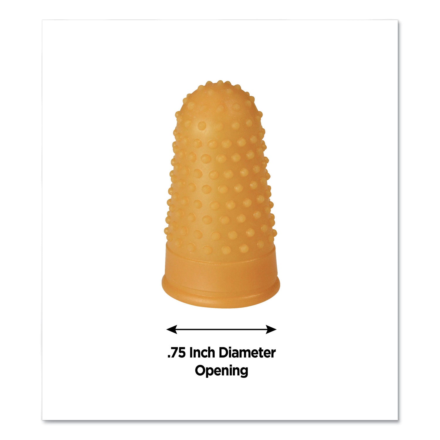 Fingertip Pads, Size 13, Extra Large, Amber, 12/Pack