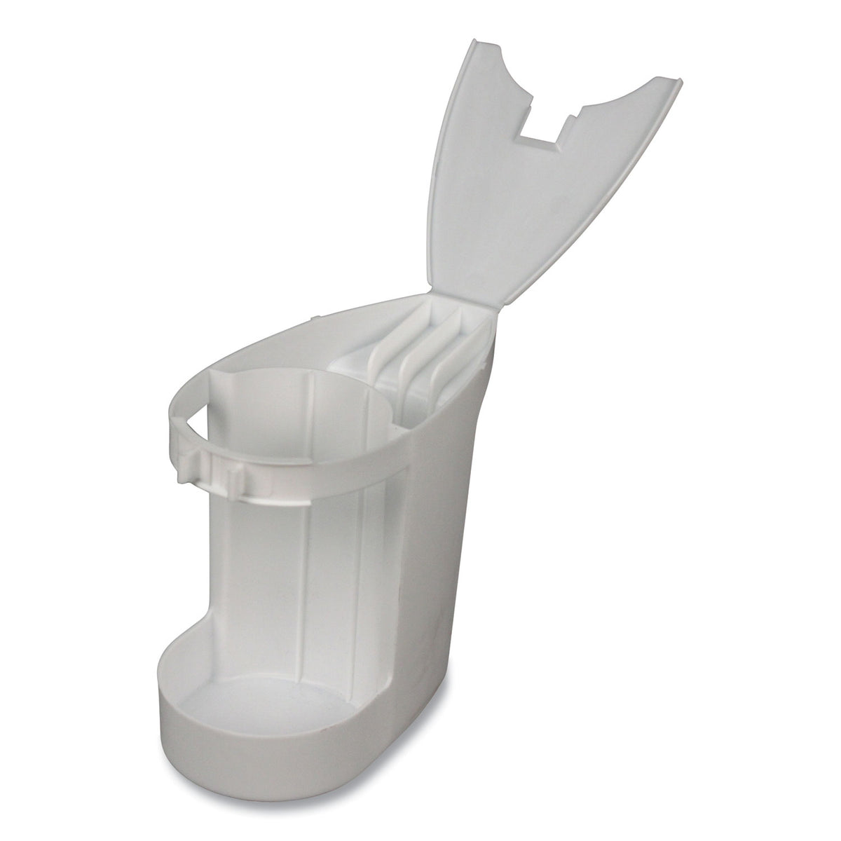 Super Toilet Bowl Caddy w/Brush, 4w x 8d, 6" Long, Plastic