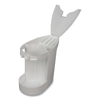 Super Toilet Bowl Caddy w/Brush, 4w x 8d, 6" Long, Plastic