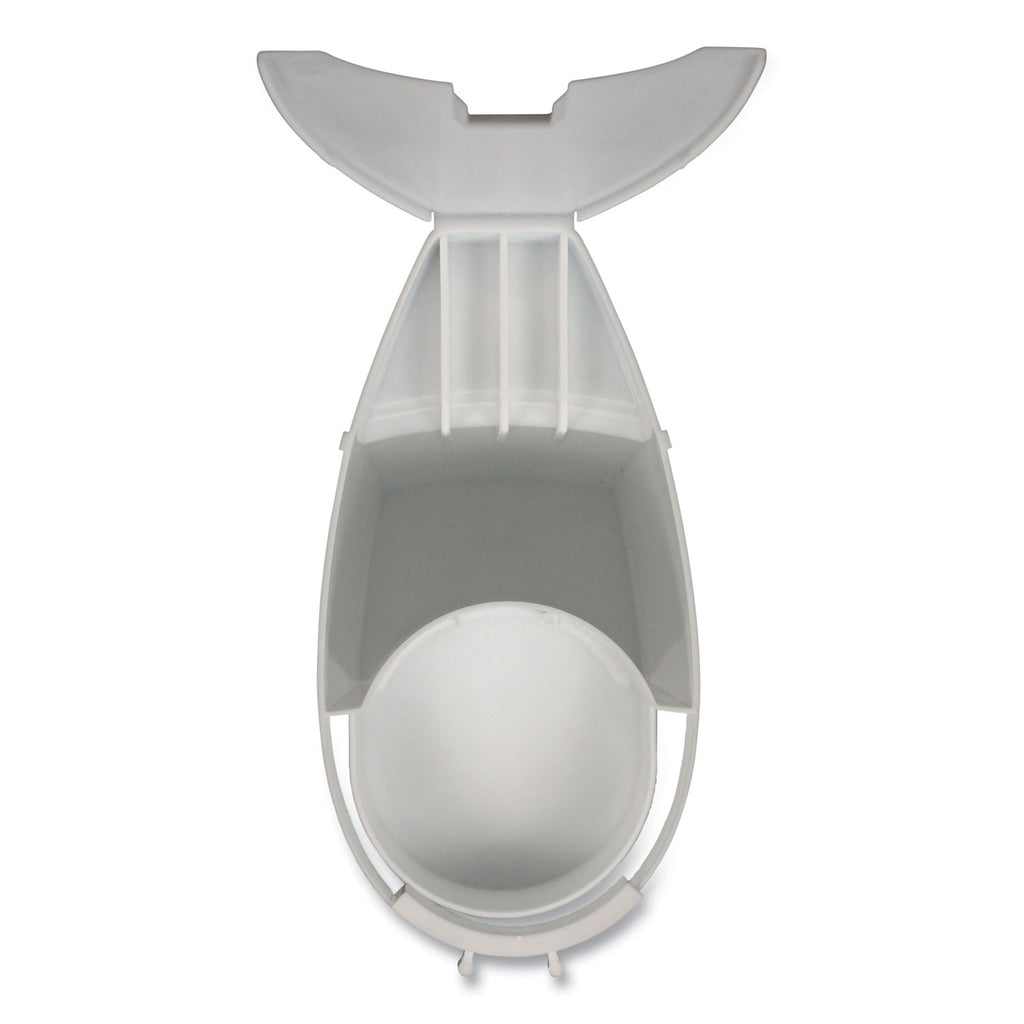 Super Toilet Bowl Caddy w/Brush, 4w x 8d, 6" Long, Plastic