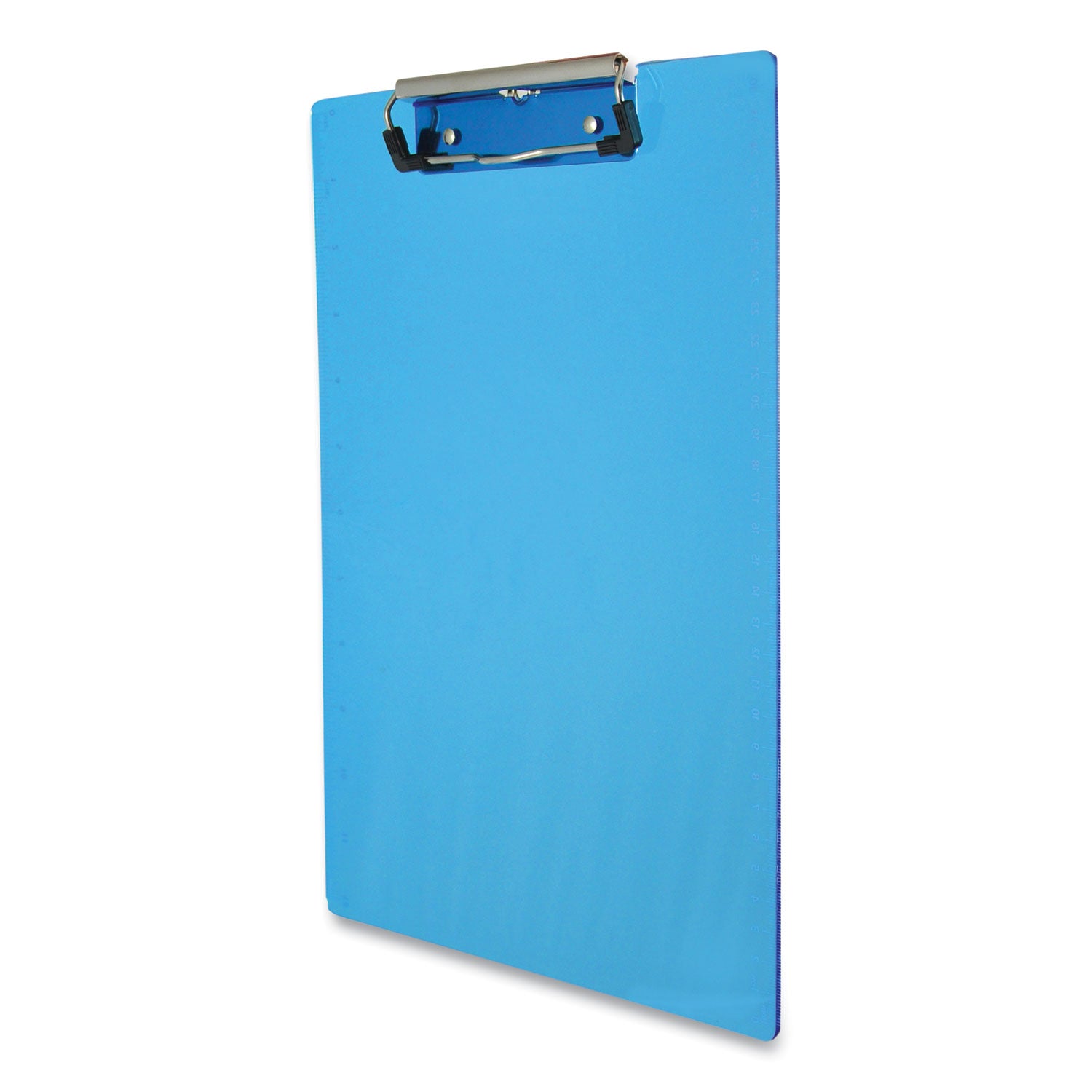 Acrylic Clipboard, 0.5" Clip Capacity, Holds 8.5 x 11 Sheets, Transparent Blue - 