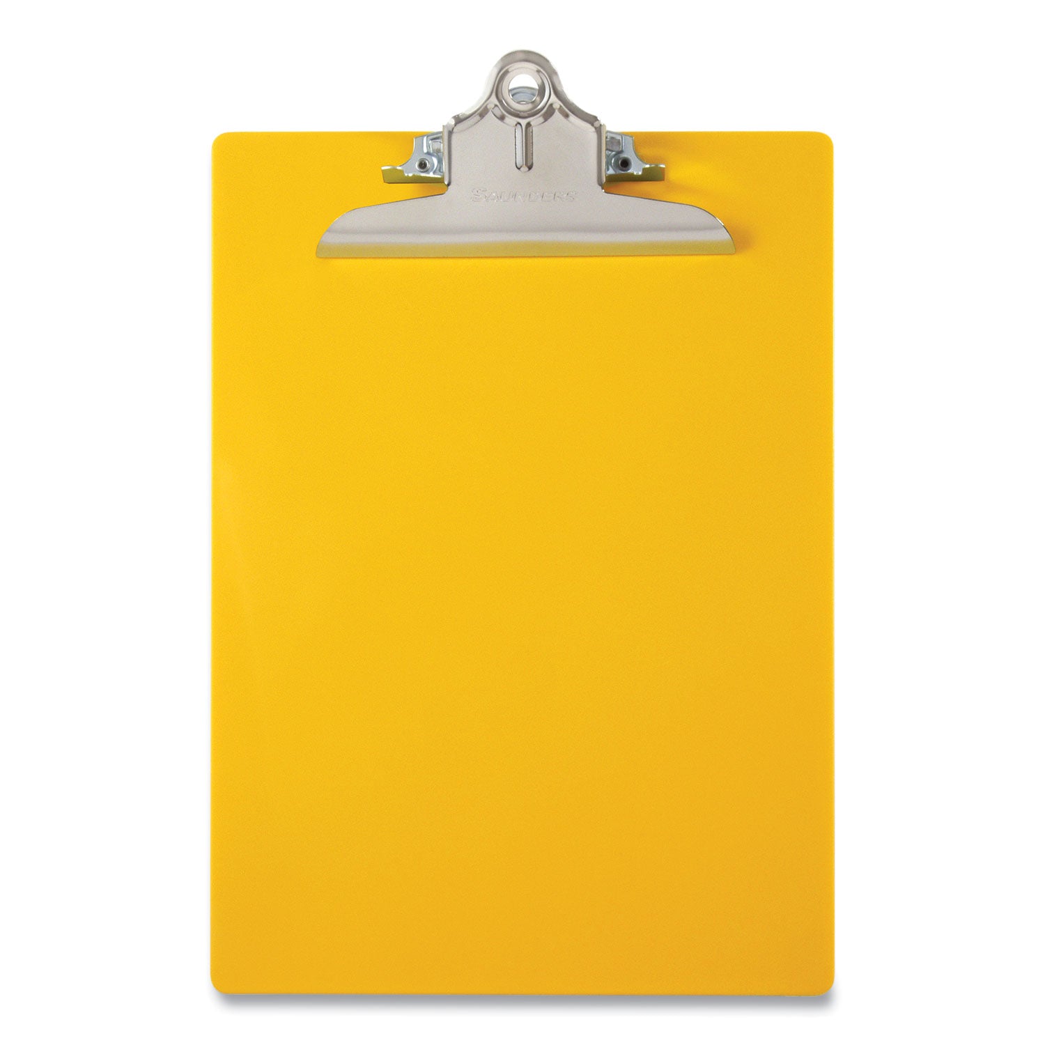 Recycled Plastic Clipboard with Ruler Edge, 1" Clip Capacity, Holds 8.5 x 11 Sheets, Yellow - 