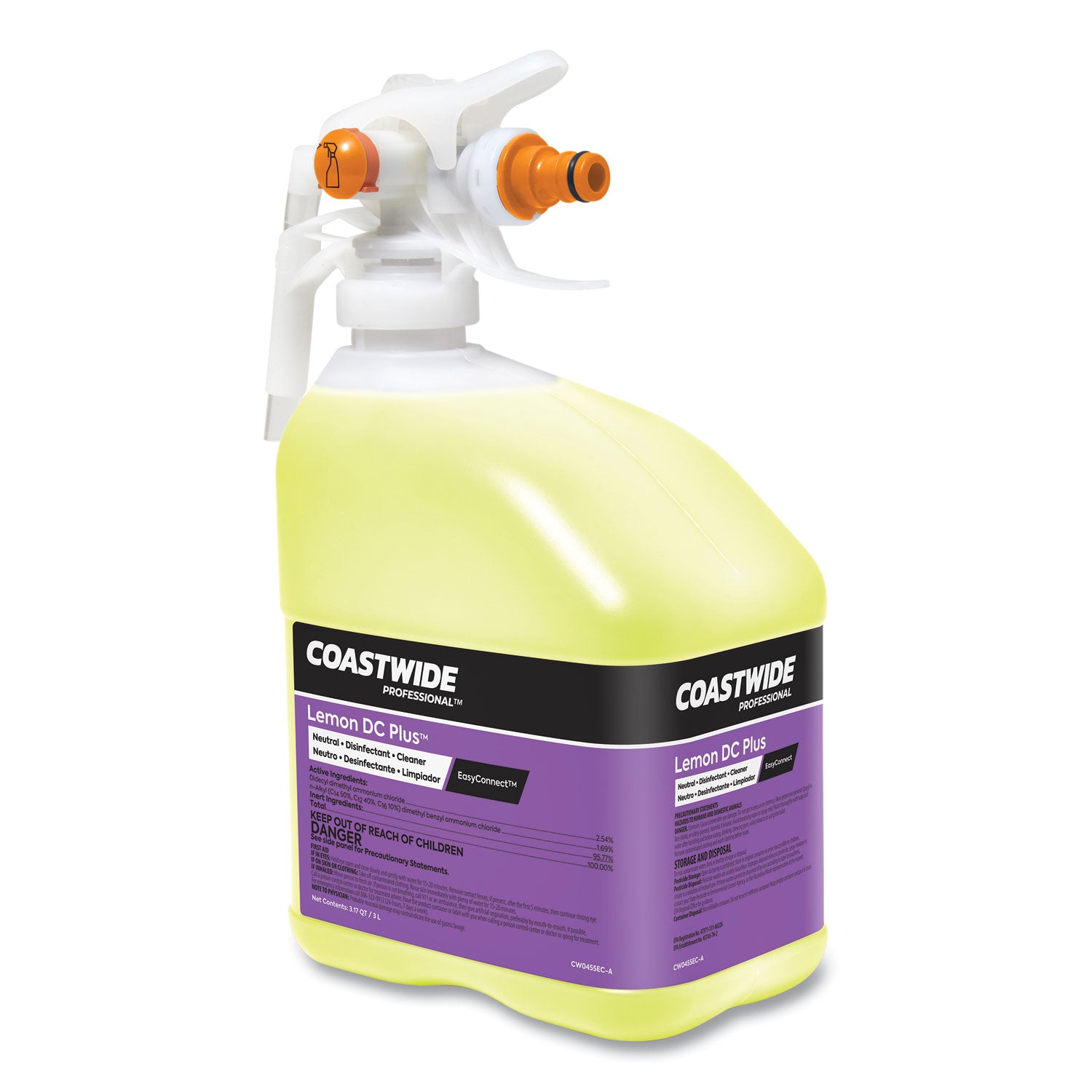 dc-plus-neutral-disinfectant-cleaner-concentrate-for-easyconnect-systems-lemon-scent-317-qt-bottle-2-carton_cwz24381054 - 2