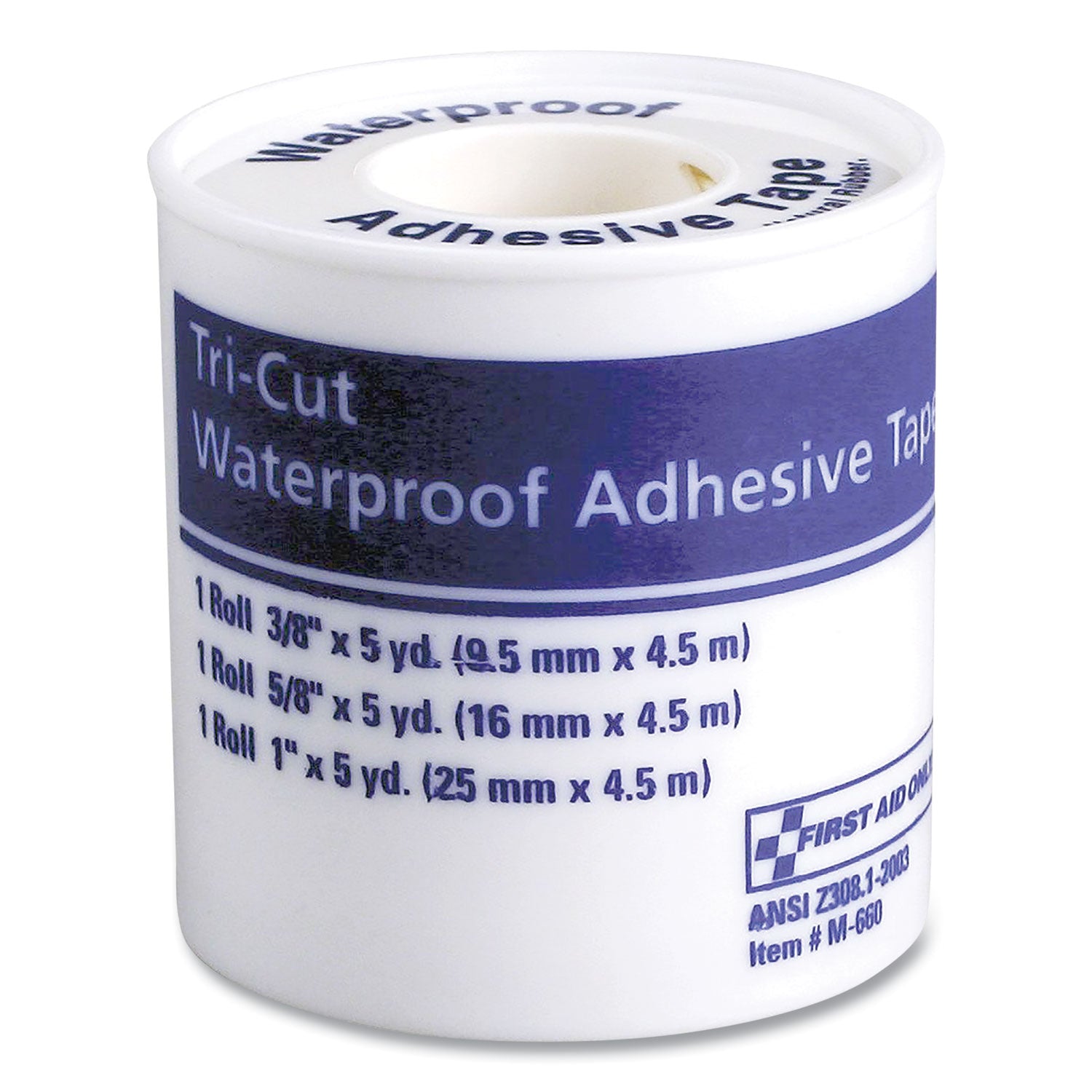 tri-cut-waterproof-adhesive-medical-tape-with-dispenser-tri-cut-width-038-063-1-5-yds-long_fao730013 - 1