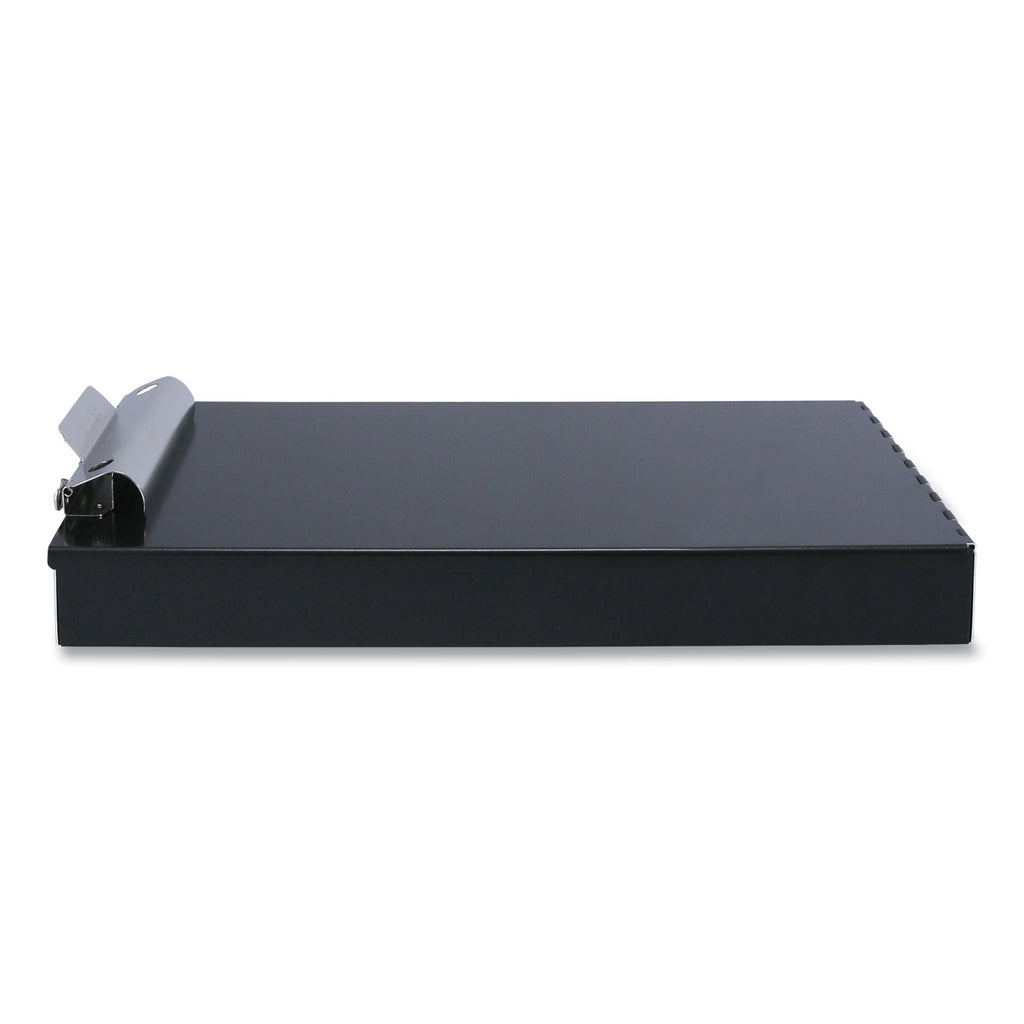 Redi-Rite Aluminum Storage Clipboard, 1" Clip Capacity, Holds 8.5 x 11 Sheets, Black
