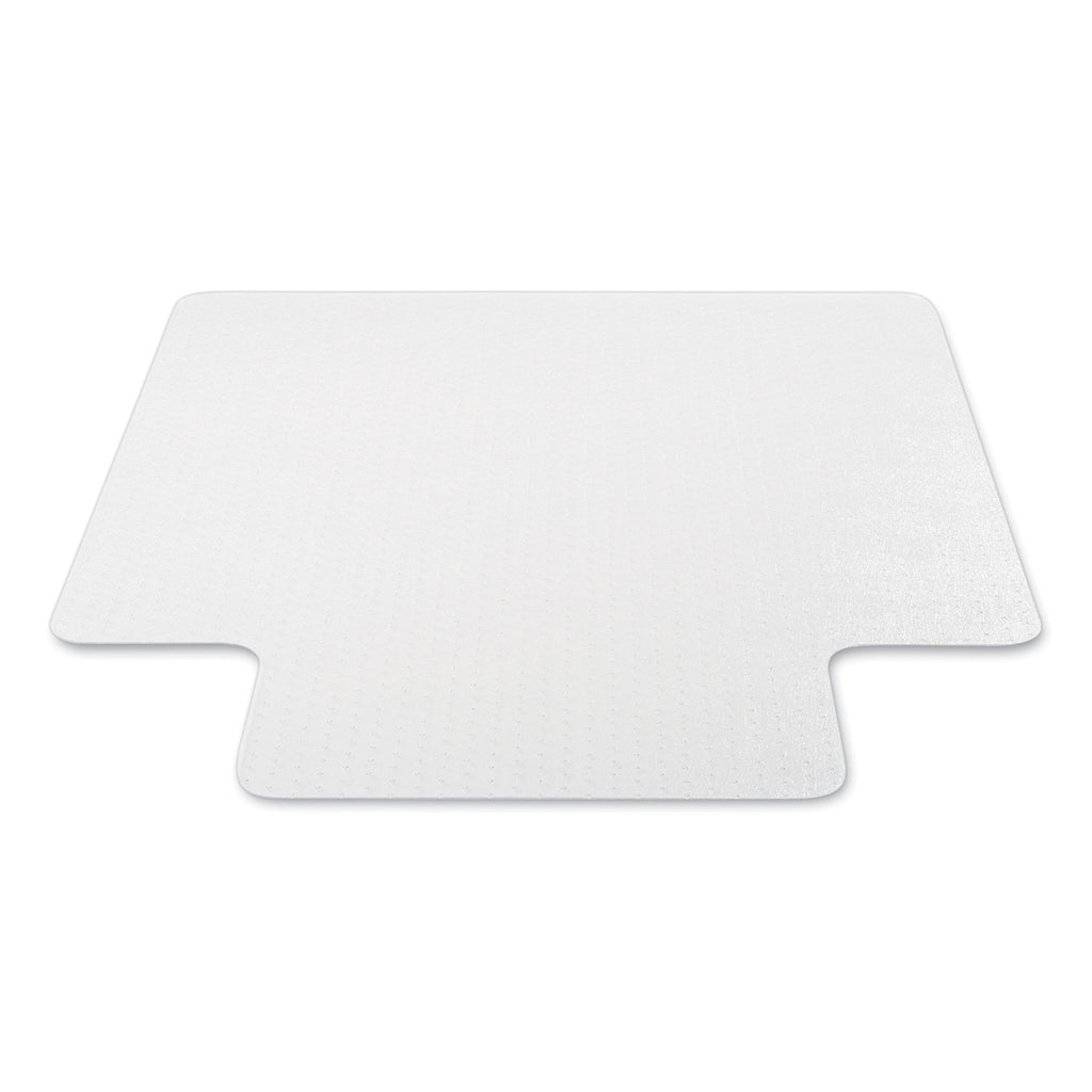 Antimicrobial Chair Mat, Medium Pile Carpet, 48 x 36, Lipped, Clear