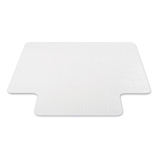 Antimicrobial Chair Mat, Medium Pile Carpet, 48 x 36, Lipped, Clear