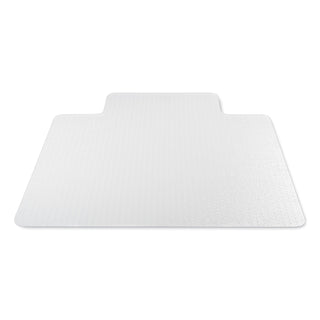 Antimicrobial Chair Mat, Medium Pile Carpet, 48 x 36, Lipped, Clear