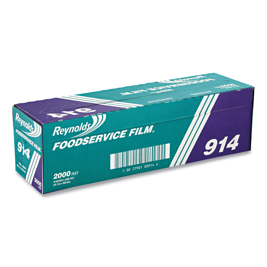 PVC Film Roll with Cutter Box, 18" x 2,000 ft, Clear