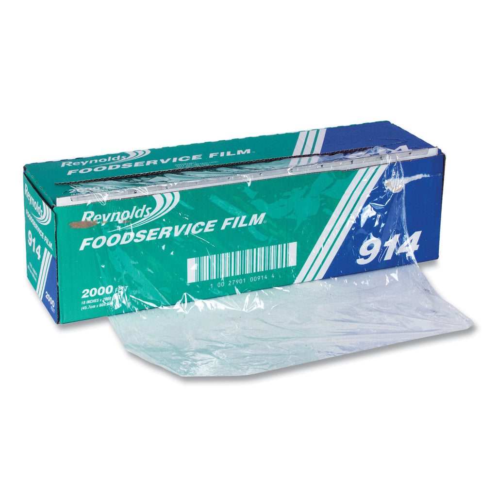 PVC Film Roll with Cutter Box, 18" x 2,000 ft, Clear