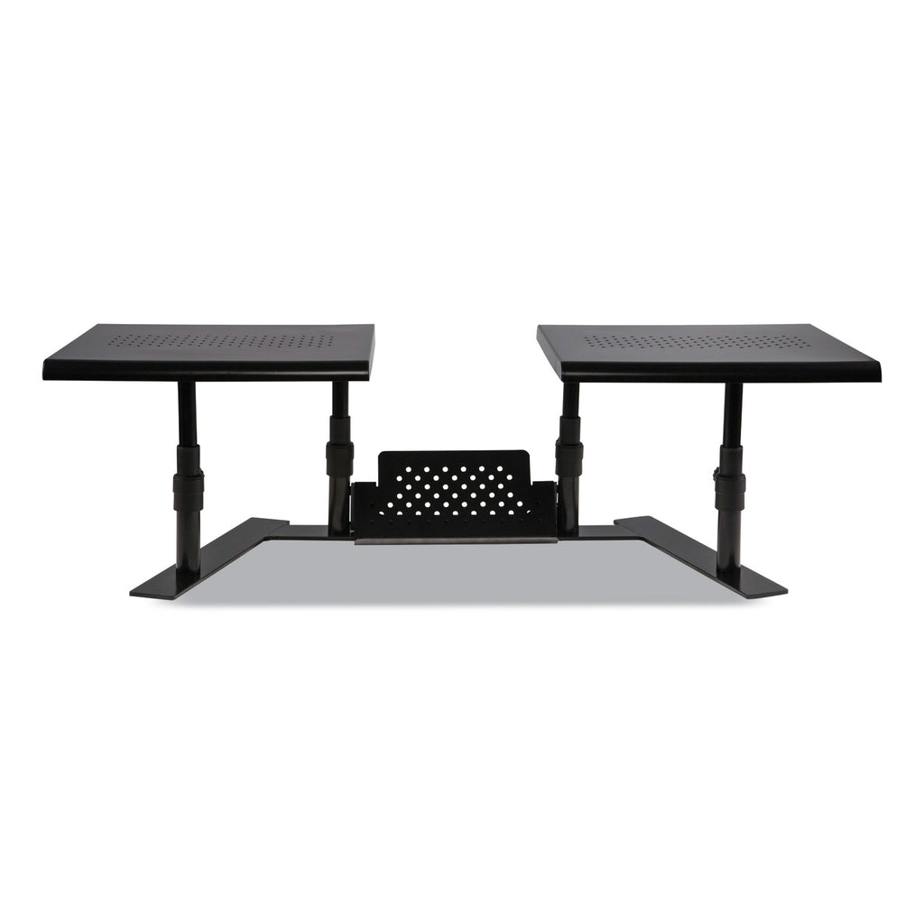 metal-art-ergotwin-dual-monitor-stand-256-to-331-x-126-x-62-to-86-black-supports-20-lb-shelf_asp31883 - 1