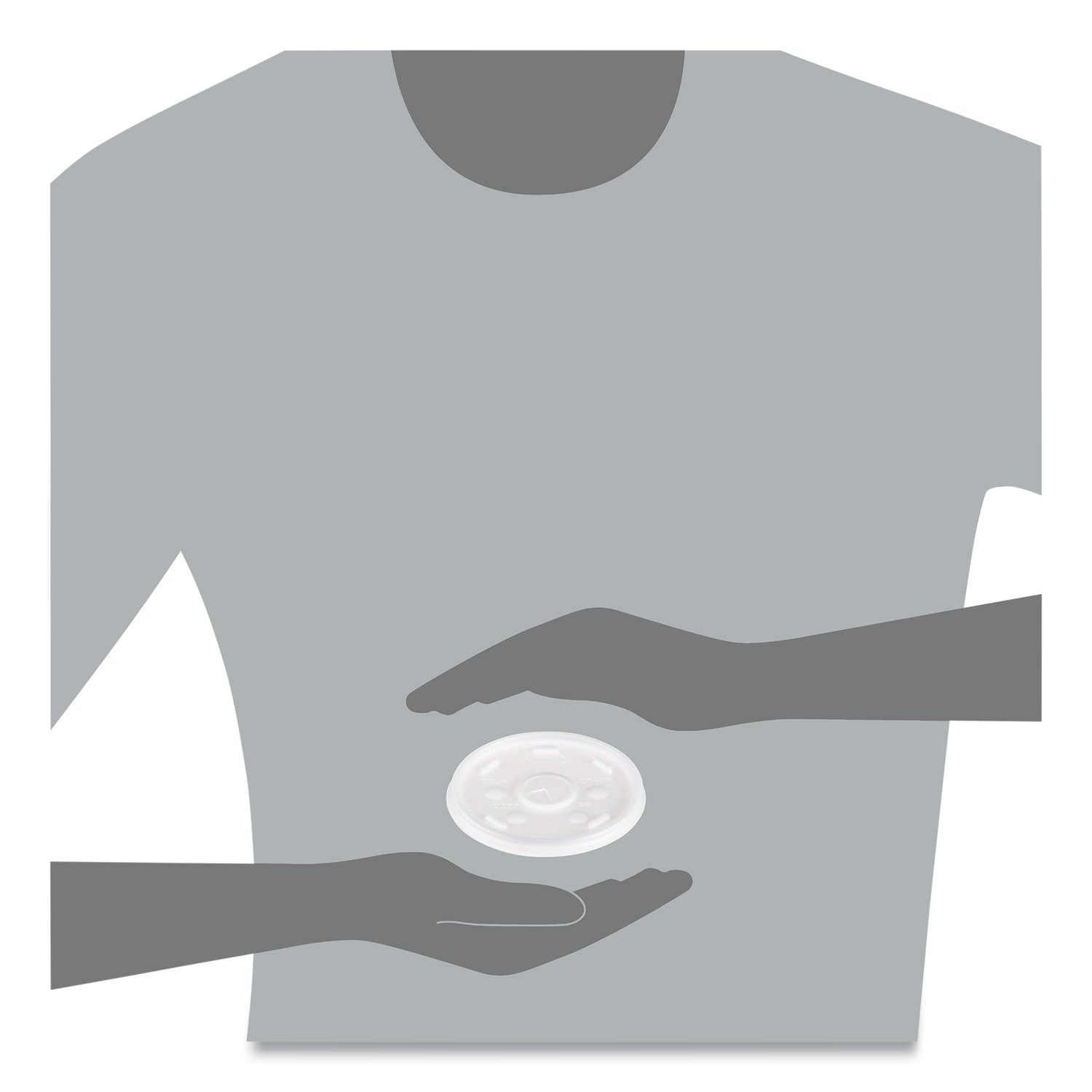 Plastic Lids, Fits 12 oz to 24 oz Hot/Cold Foam Cups, Straw-Slot Lid, White, 100/Pack, 10 Packs/Carton