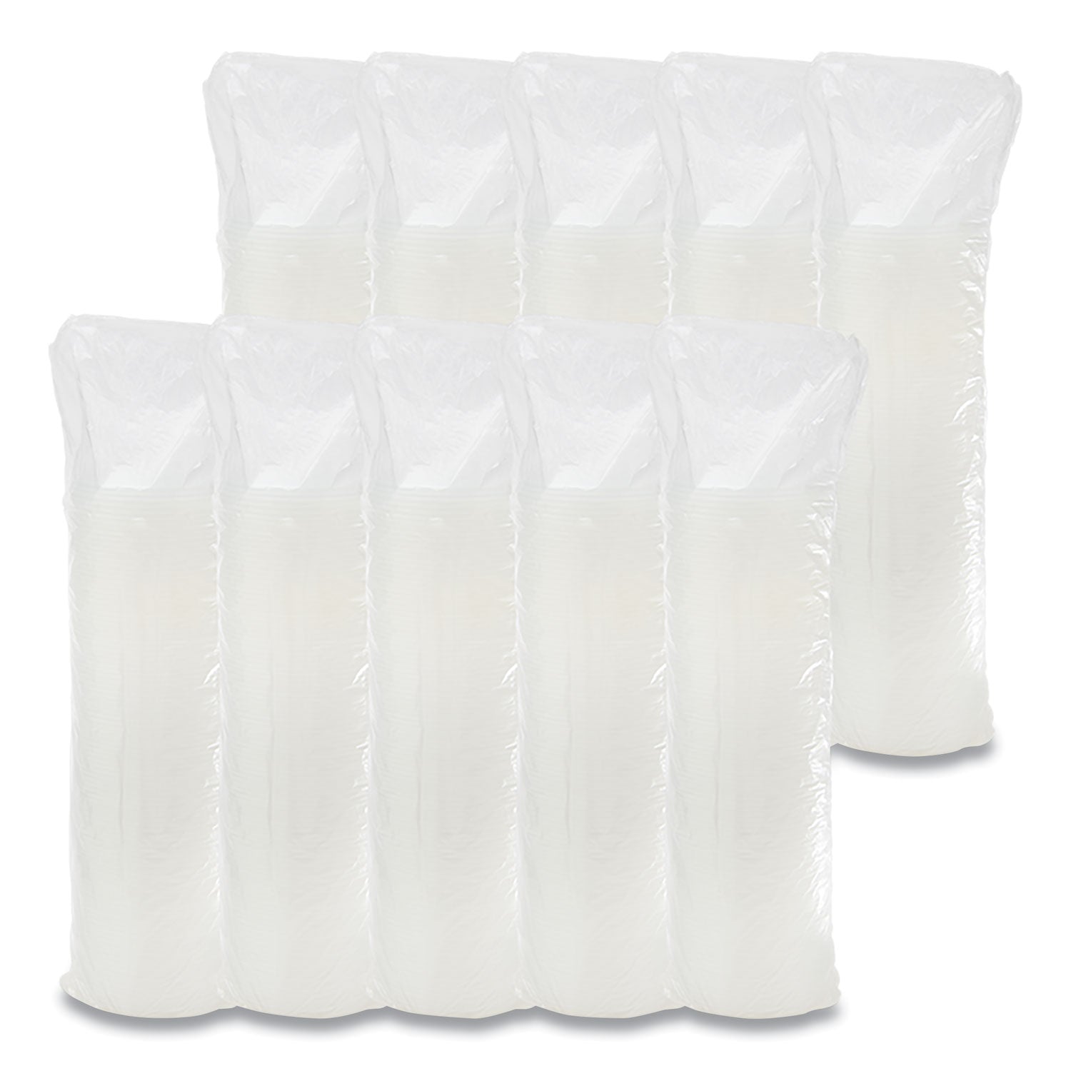 Plastic Lids, Fits 12 oz to 24 oz Hot/Cold Foam Cups, Straw-Slot Lid, White, 100/Pack, 10 Packs/Carton