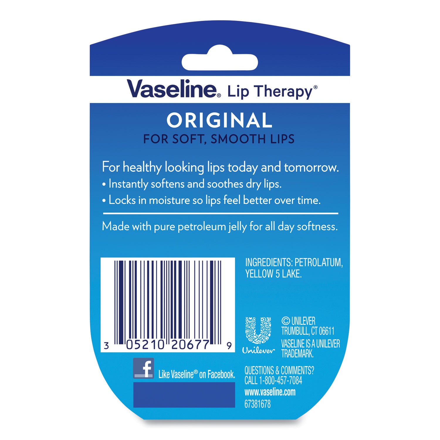 Lip Therapy, Original, 0.25 oz, Plastic Flip-Top Container, 32/Carton