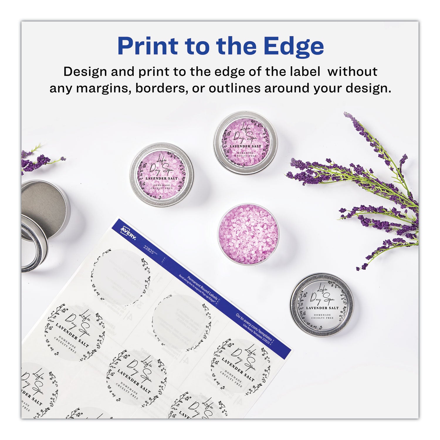Printable Self-Adhesive Permanent ID Labels w/Sure Feed, 0.75" dia, Clear, 400/PK